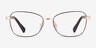 Ralph RA6062 Black Gold MetalEyeglass Frames from EyeBuyDirect, Front View