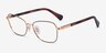 Ralph RA6062 Black Gold MetalEyeglass Frames from EyeBuyDirect, Angle View