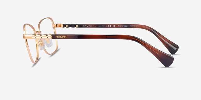Ralph RA6062 Black Gold MetalEyeglass Frames from EyeBuyDirect, Side View
