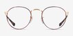 Ray-Ban RB3447V Round Gold Tortoise MetalEyeglass Frames from EyeBuyDirect, Front View