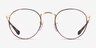 Ray-Ban RB3447V Round Gold Tortoise MetalEyeglass Frames from EyeBuyDirect, Front View