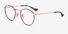 Ray-Ban RB3447V Round Gold Tortoise MetalEyeglass Frames from EyeBuyDirect, Angle View