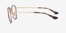 Ray-Ban RB3447V Round Gold Tortoise MetalEyeglass Frames from EyeBuyDirect, Side View