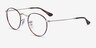 Ray-Ban RB3447V Round Silver Tortoise MetalEyeglass Frames from EyeBuyDirect, Angle View