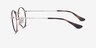 Ray-Ban RB3447V Round Silver Tortoise MetalEyeglass Frames from EyeBuyDirect, Side View