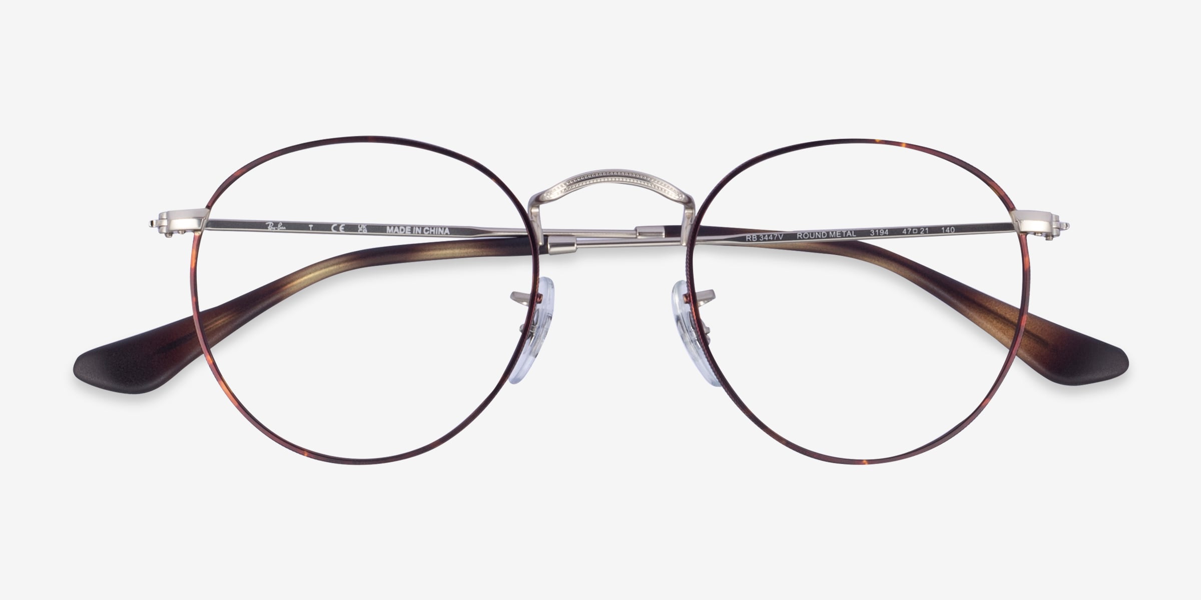 Ray-Ban RB3447V Round - Round Gunmetal Frame Eyeglasses | Eyebuydirect