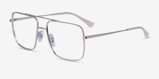 Ray-Ban RB3758V Silver MetalEyeglass Frames from EyeBuyDirect, Angle View