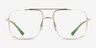 Ray-Ban RB3758V Gold MetalEyeglass Frames from EyeBuyDirect, Front View