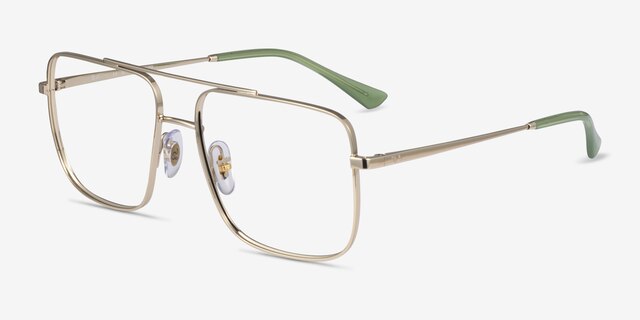 Ray-Ban RB3758V Gold MetalEyeglass Frames from EyeBuyDirect, Angle View