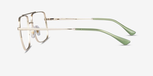 Ray-Ban RB3758V Gold MetalEyeglass Frames from EyeBuyDirect, Side View