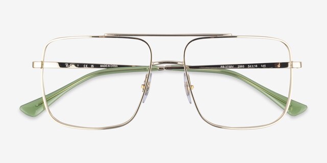 Ray-Ban RB3758V Gold MetalEyeglass Frames from EyeBuyDirect, Closed View