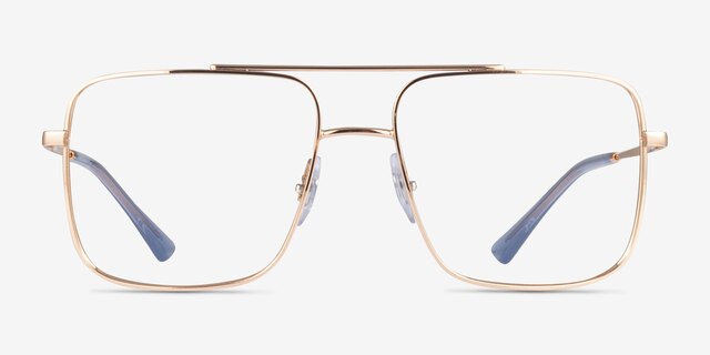 Ray-Ban RB3758V Rose Gold MetalEyeglass Frames from EyeBuyDirect, Front View