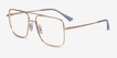 Ray-Ban RB3758V Rose Gold MetalEyeglass Frames from EyeBuyDirect, Angle View
