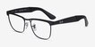 Ray-Ban RB3875V Wayfarer Deluxe Black MetalEyeglass Frames from EyeBuyDirect, Angle View