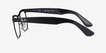 Ray-Ban RB3875V Wayfarer Deluxe Black MetalEyeglass Frames from EyeBuyDirect, Side View