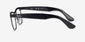Ray-Ban RB3875V Wayfarer Deluxe Black MetalEyeglass Frames from EyeBuyDirect, Side View