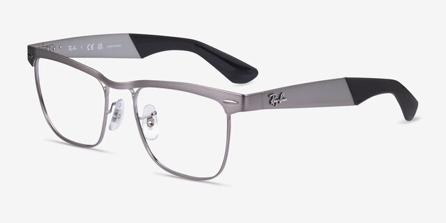 Ray-Ban RB3875V Wayfarer Deluxe Gunmetal MetalEyeglass Frames from EyeBuyDirect, Angle View