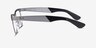 Ray-Ban RB3875V Wayfarer Deluxe Gunmetal MetalEyeglass Frames from EyeBuyDirect, Side View