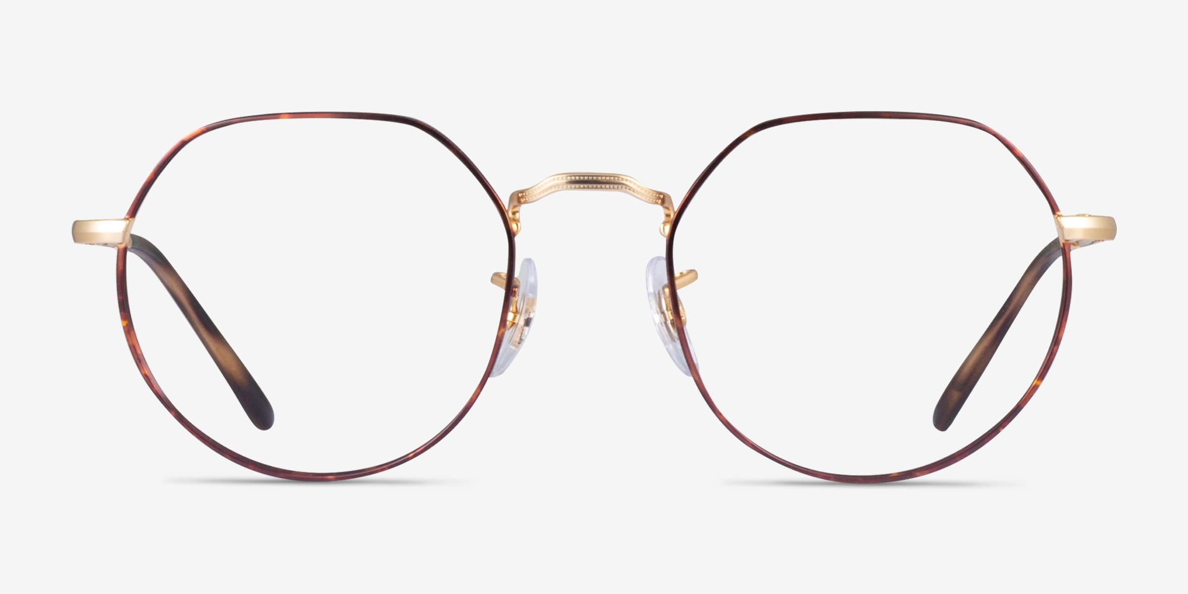 RayBan値下げ歓迎‼️ Ray-Ban RB6465 Jack - Geometric Silver Tortoise Frame Eyeglasses