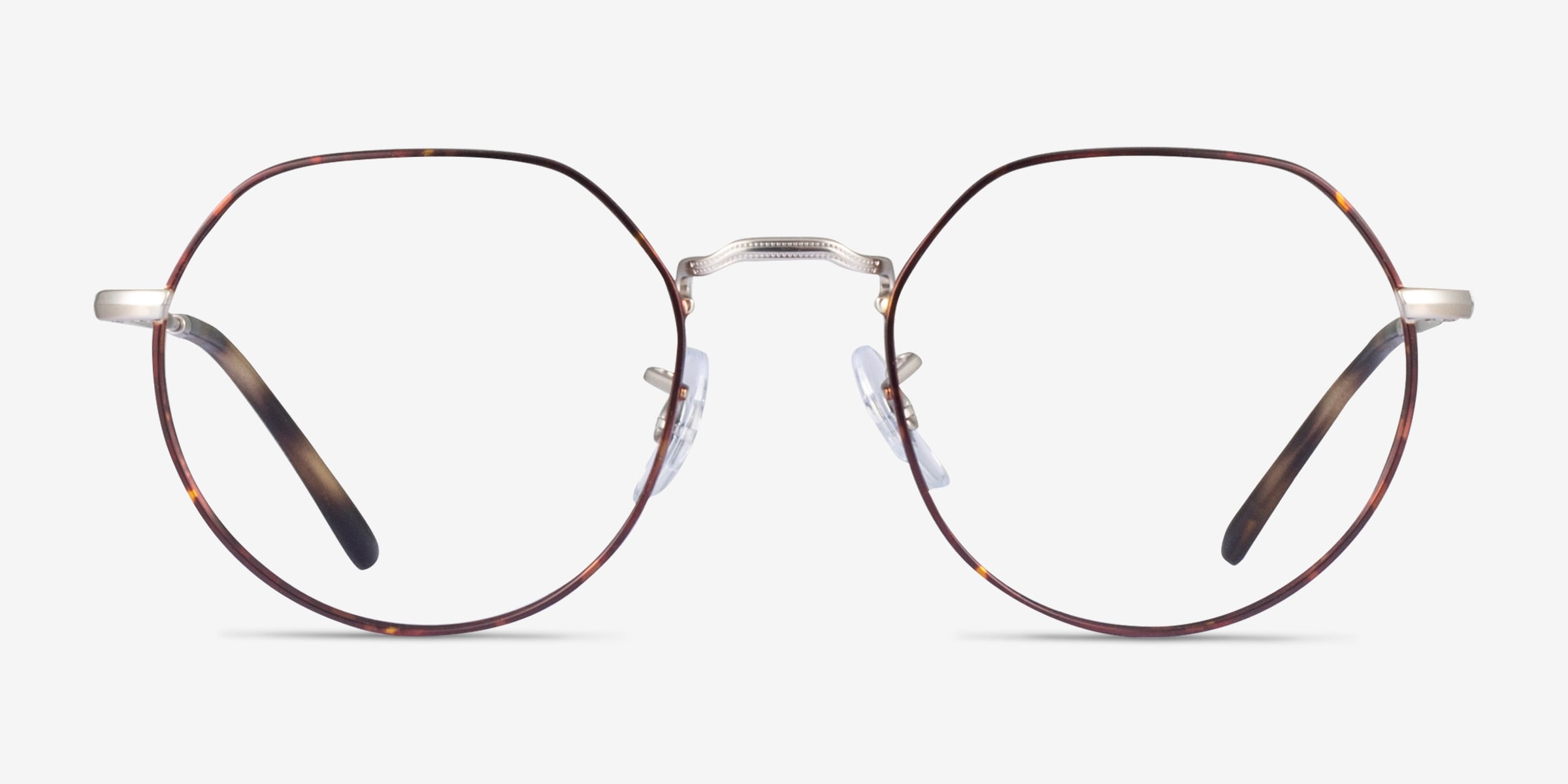 Ray-Ban RB6465 Jack - Geometric Silver Tortoise Frame Eyeglasses