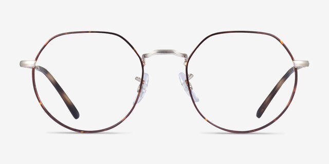 Ray-Ban RB6465 Jack Silver Tortoise MetalEyeglass Frames from EyeBuyDirect, Front View