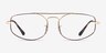 Ray-Ban RB6545 Explorer 5 Gold Tortoise MétalMontures de lunettes de vue d'EyeBuyDirect, Vue de Face