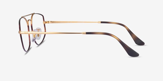 Ray-Ban RB6545 Explorer 5 Gold Tortoise MétalMontures de lunettes de vue d'EyeBuyDirect, Vue de Côté