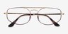 Ray-Ban RB6545 Explorer 5 Gold Tortoise MétalMontures de lunettes de vue d'EyeBuyDirect, Vue Rapprochée