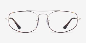 Ray-Ban RB6545 Explorer 5 Silver Tortoise Métal Montures de lunettes de vue d'EyeBuyDirect, Vue de Face