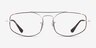 Ray-Ban RB6545 Explorer 5 Silver Tortoise MetalEyeglass Frames from EyeBuyDirect, Front View
