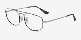 Ray-Ban RB6545 Explorer 5 Silver Tortoise Métal Montures de lunettes de vue d'EyeBuyDirect, Vue d'Angle