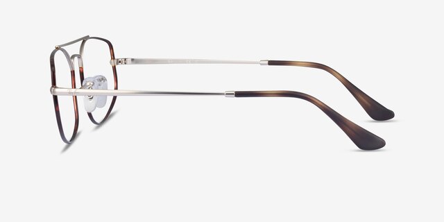 Ray-Ban RB6545 Explorer 5 Silver Tortoise MetalEyeglass Frames from EyeBuyDirect, Side View