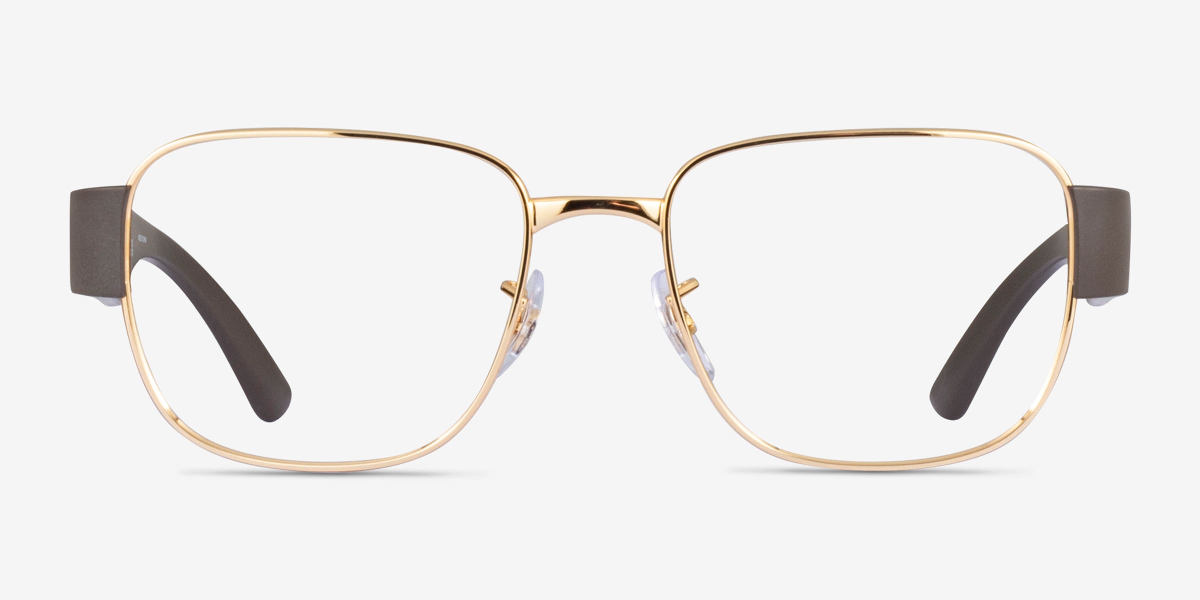 Ray-Ban RB6532 Liteforce - Square Gold Frame Eyeglasses | Eyebuydirect