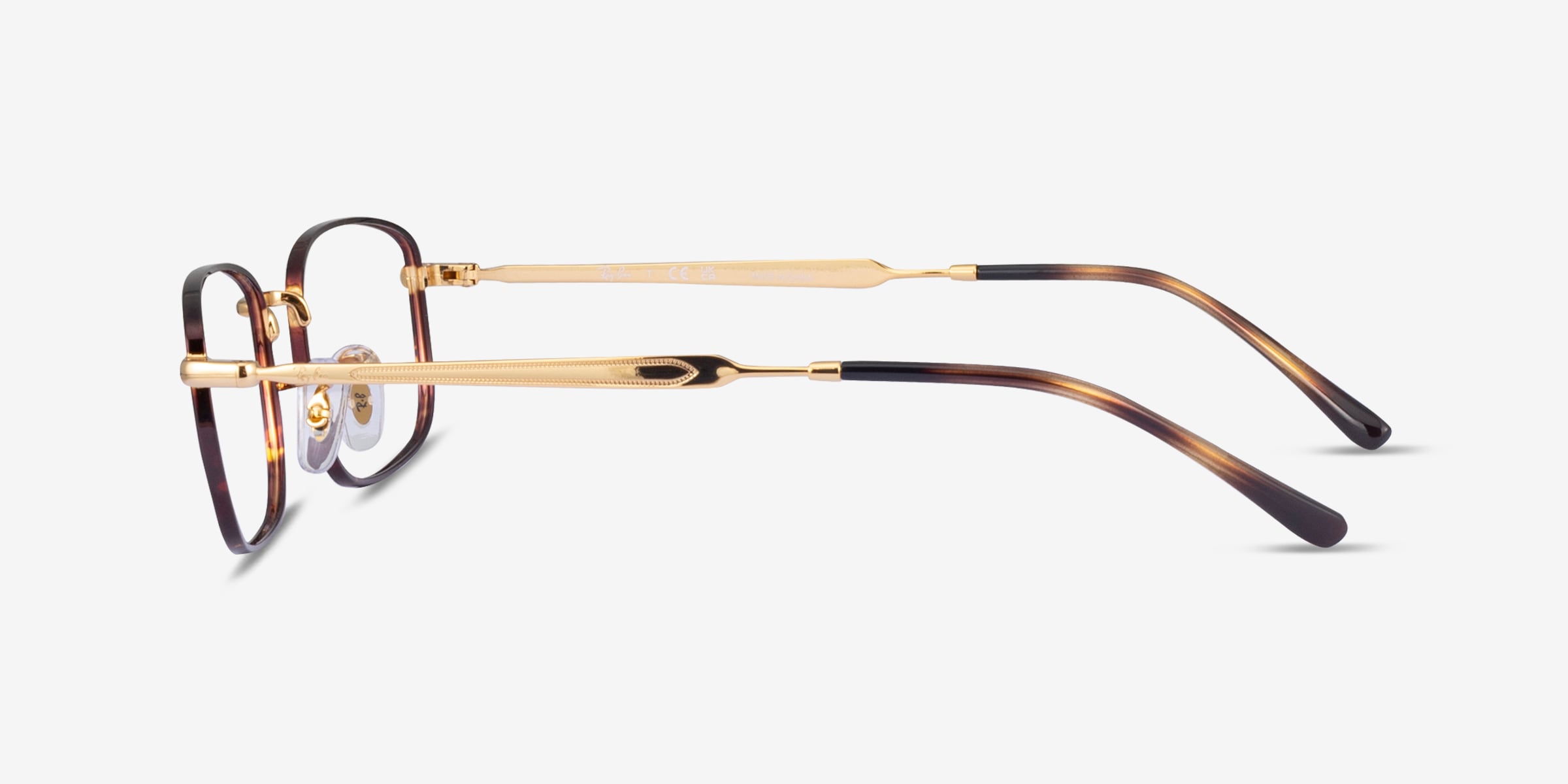 Ray-Ban RB6533 - Rectangle Tortoise Frame Eyeglasses | Eyebuydirect