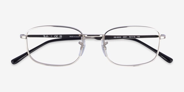 Ray-Ban RB6533 Silver MetalEyeglass Frames from EyeBuyDirect, Closed View