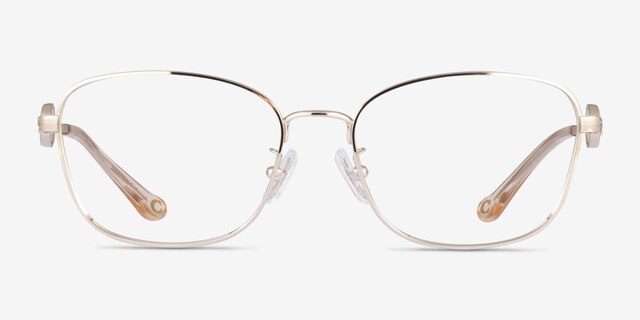 Coach HC5183 Shiny Light Gold MetalEyeglass Frames from EyeBuyDirect, Front View