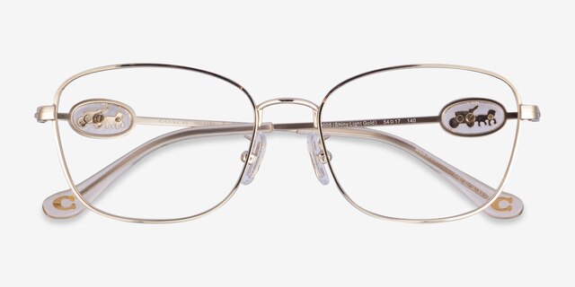 Coach HC5183 Shiny Light Gold MetalEyeglass Frames from EyeBuyDirect, Closed View