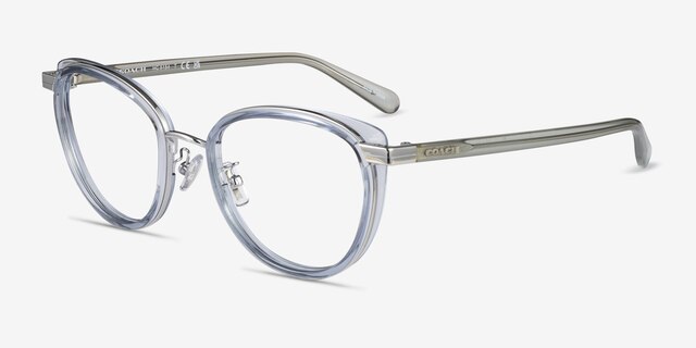 Coach HC5154 Transparent Blue MétalMontures de lunettes de vue d'EyeBuyDirect, Vue d'Angle