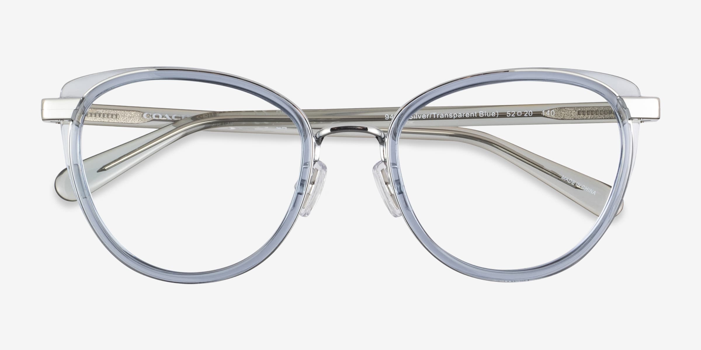 Coach HC5154 - Round Transparent Blue Frame Glasses For  display picture 3
