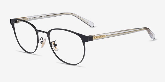 Coach HC5157 Shiny Black MetalEyeglass Frames from EyeBuyDirect, Angle View