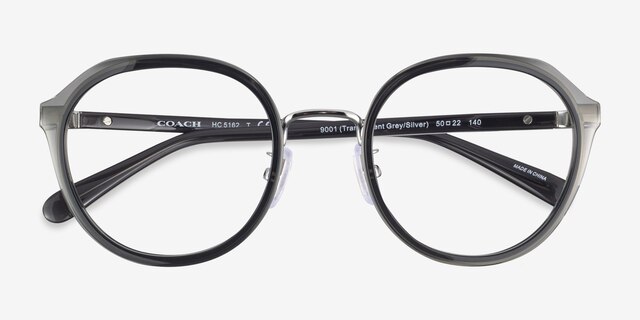 Coach HC5162 Transparent Gray MetalEyeglass Frames from EyeBuyDirect, Closed View
