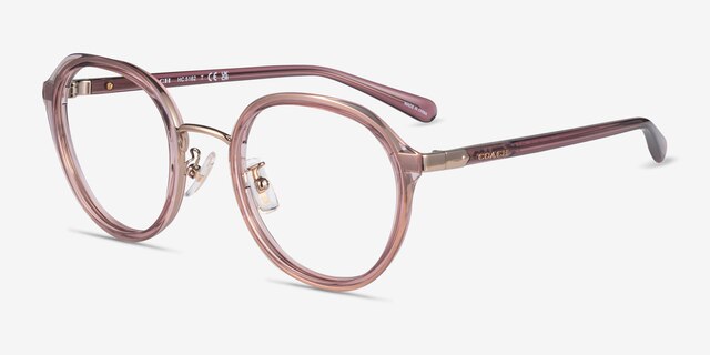 Coach HC5162 Transparent Berry MetalEyeglass Frames from EyeBuyDirect, Angle View