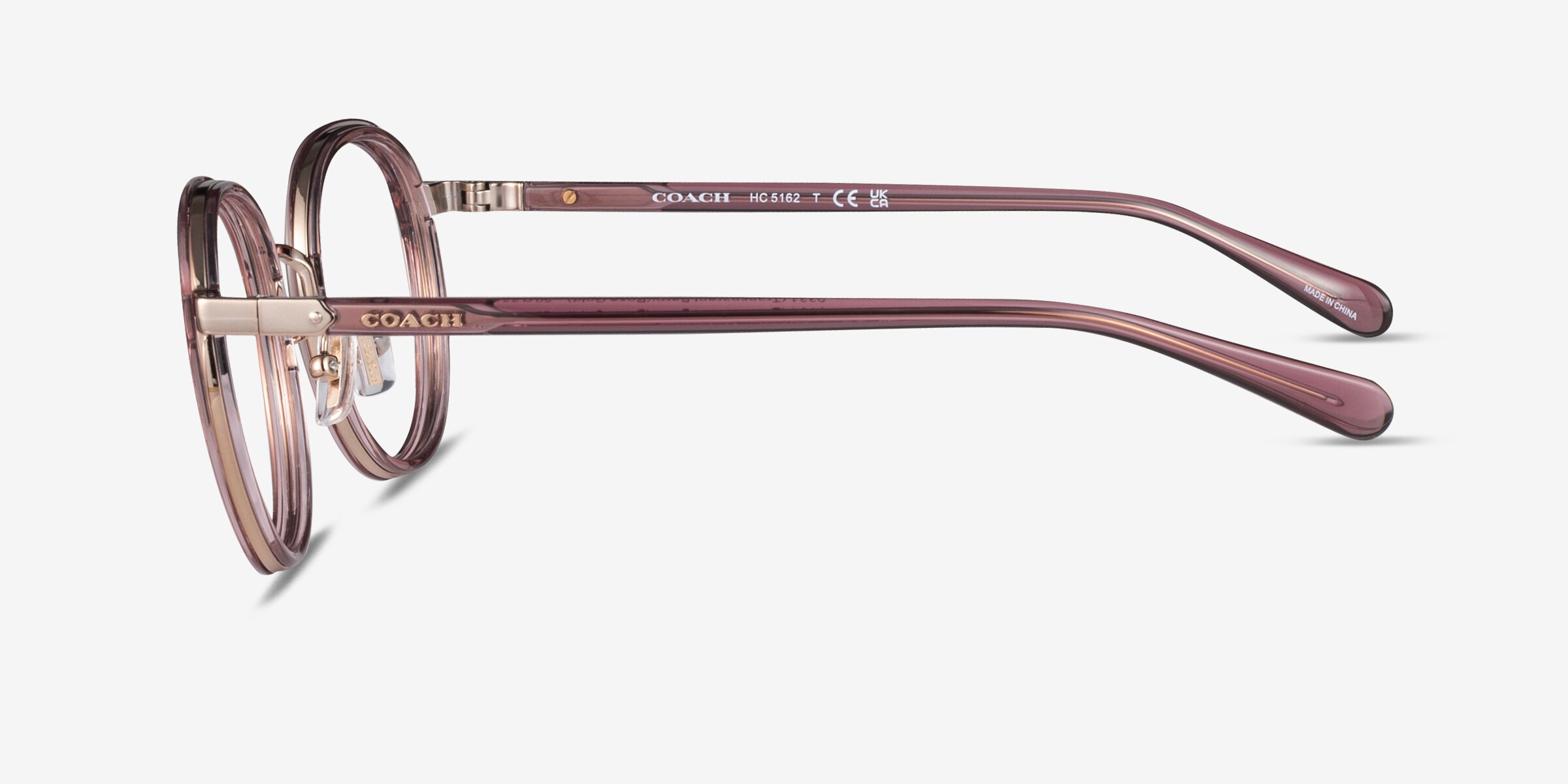 Coach HC5162 - Round Transparent Berry Frame Glasses For 