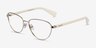 Ralph RA6049 Gold MetalEyeglass Frames from EyeBuyDirect, Angle View
