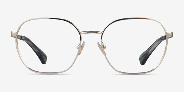 Ralph RA6051 Gold MetalEyeglass Frames from EyeBuyDirect, Front View