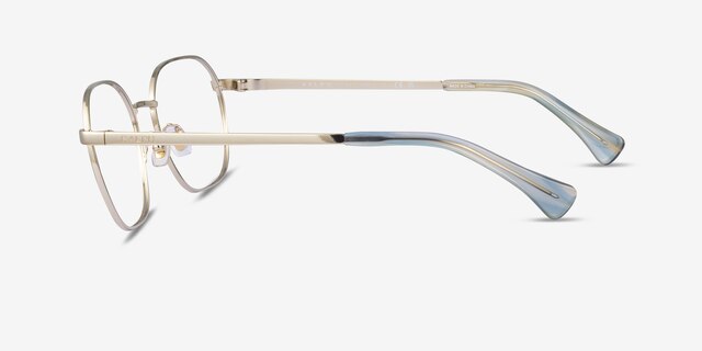 Ralph RA6051 Gold MetalEyeglass Frames from EyeBuyDirect, Side View