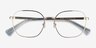 Ralph RA6051 Gold MetalEyeglass Frames from EyeBuyDirect, Closed View