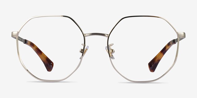 Ralph RA6052 Gold MetalEyeglass Frames from EyeBuyDirect, Front View