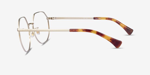 Ralph RA6052 Gold MetalEyeglass Frames from EyeBuyDirect, Side View