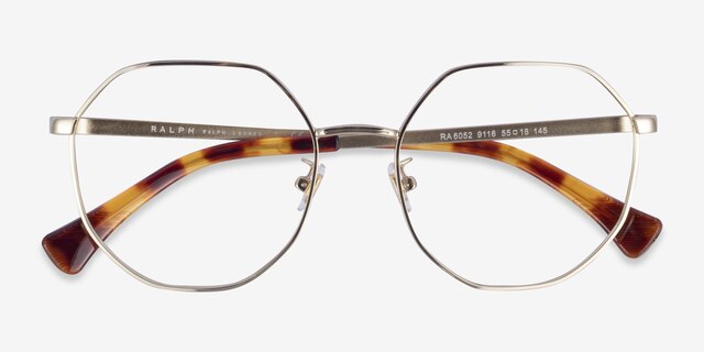 Ralph RA6052 Gold MetalEyeglass Frames from EyeBuyDirect, Closed View